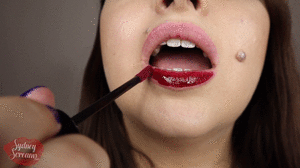 www.sydneyscreams4u.com - 1858. Coerced Shiny Red Kisses POV thumbnail